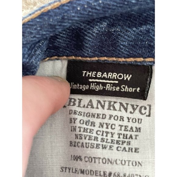 Blank NYC The Barrow Vintage High Rise Shorts Distressed Size 24 Medium Wash - Picture 5 of 10